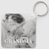 Beste oma van de wereld sinds 20XX eenvoudige foto Sleutelhanger (Achterkant)