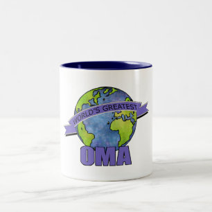 Beste Oma van de Wereld Tweekleurige Koffiemok