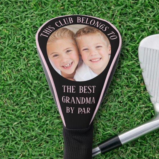 Beste Oma van Par Foto Zwart Roze Golfheadcover