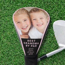 Beste Oma van Par Foto Zwart Roze Golfheadcover