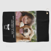 Beste oma van Par Funny Golfer Custom Photo Golfhanddoek (Horizontaal)