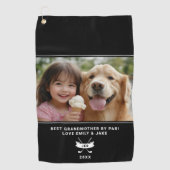 Beste oma van Par Funny Golfer Custom Photo Golfhanddoek (Voorkant)