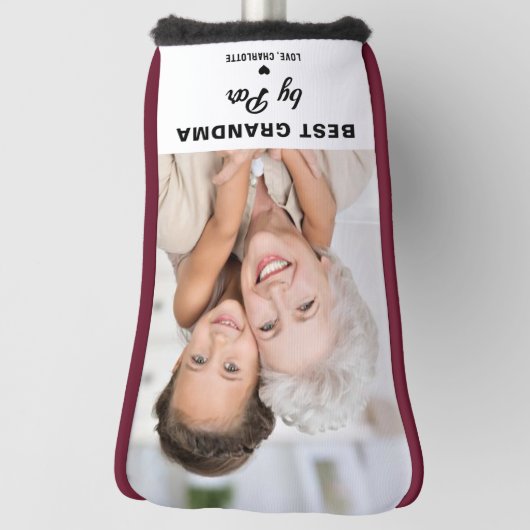 Beste oma van PAR Grootouders Gift Custom Photo Golfheadcover (Draai 90)