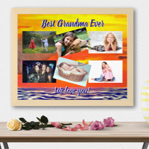 Beste oma zonsondergang 2443 Kunstprint Poster