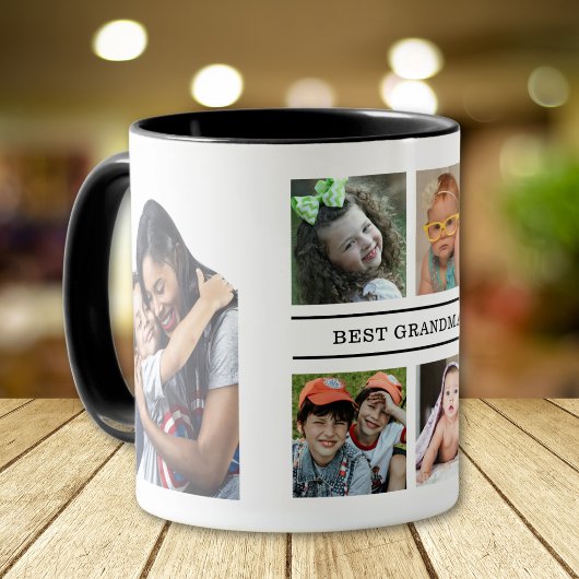 Beste oma zwart-wit kleinkinderen 6 foto mok