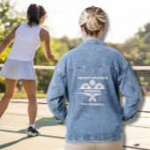 Beste Oma's Play Pickleball Gepersonaliseerde naam Denim Jacket