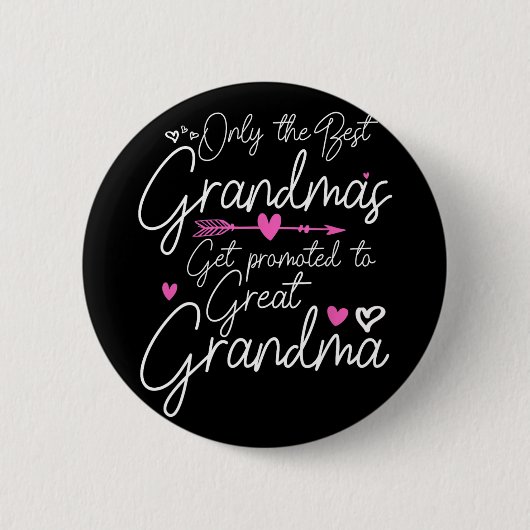 Beste oma's worden gepromoveerd tot overgrootmoede ronde button 5,7 cm (Voorkant)