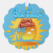 Beste ontsnapping voor Kerstmis Ornament Kaart (Achterkant)