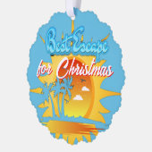 Beste ontsnapping voor Kerstmis Ornament Kaart (Links)