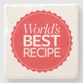 Beste Ontvanger ter wereld Stenen Onderzetter (Voorkant)