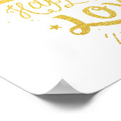 Beste Ontvanger van Geluk White en Faux Gold Foil Poster (Hoek)