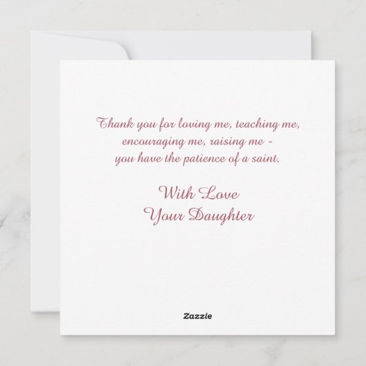 Beste ooit Bonus Moeder Lila Roze Botanische Bloem Feestdagenkaart (Achterkant)