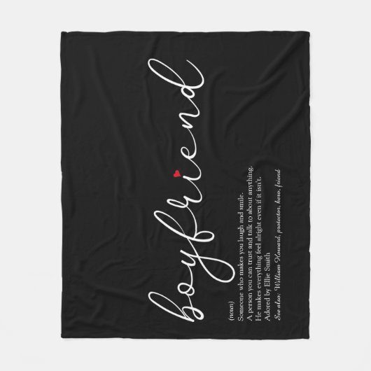 Beste ooit definitie boyfriend script liefdeshart fleece deken (Voorkant)