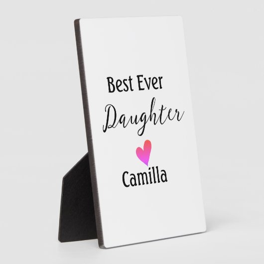 Beste ooit dochter toevoegen naam vader moeder doc fotoplaat (Zijkant)