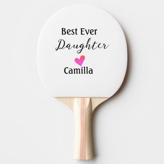 Beste ooit dochter toevoegen naam vader moeder doc tafeltennisbatje (Voorkant)