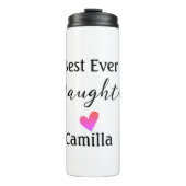 Beste ooit dochter toevoegen naam vader moeder doc thermosbeker (Voorkant)