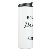 Beste ooit dochter toevoegen naam vader moeder doc thermosbeker (Gedraaid links)