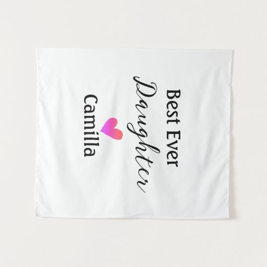 Beste ooit dochter toevoegen naam vader moeder doc wandkleed (Voorkant (horizontaal))