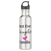 Beste ooit dochter toevoegen naam vader moeder doc waterfles  (Voorkant)