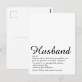 Beste ooit echtgenoot definitie script plezier briefkaart (Voorkant / Achterkant)