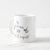 Beste ooit gepersonaliseerde kunstherapist ter wer koffiemok (Voorkant links)