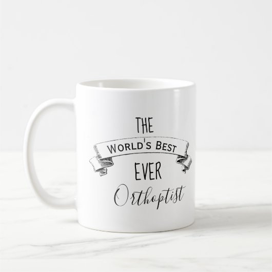 Beste ooit gepersonaliseerde orthoptist van wereld koffiemok (Links)