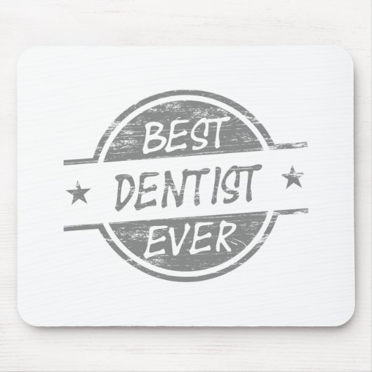Beste ooit Grijze Tandarts Muismat (Voorkant)