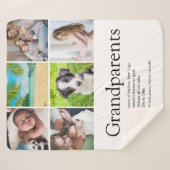 Beste Ooit Grootouders Definitie 6 Foto Sherpa Deken (Voorkant (horizontaal))