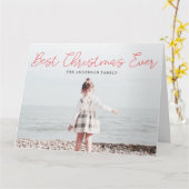 Beste ooit kerst foto wenskaart kaart (Gele Bloem)