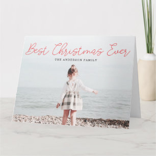 Beste ooit kerst foto wenskaart kaart