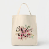 Beste ooit MAMA - Bloemige Moederdag Cadeau, Verja Tote Bag (Voorkant)