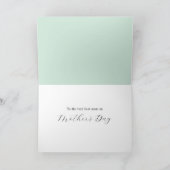 Beste ooit Moeder Bloemen Patroon Moederdag Kaart (Binnen)