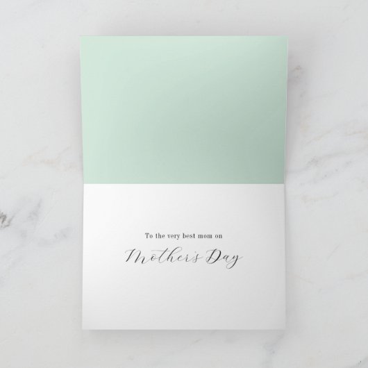 Beste ooit Moeder Bloemen Patroon Moederdag Kaart (Binnen)