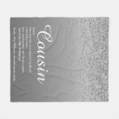 Beste Ooit Neef Definitie Zilver Glitter Fleece Deken (Voorkant (Horizontaal))
