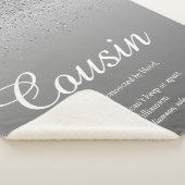 Beste Ooit Neef Definitie Zilver Glitter Sherpa Deken (3/4)