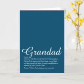 Beste Ooit Opa, Grootvader, Papa Definitie Script Kaart (Gele Bloem)