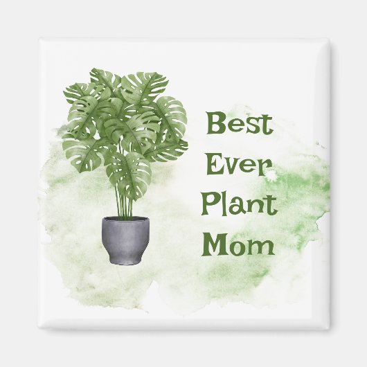 Beste ooit Plant moeder citaat kamerplant Monstera Magneet (Voorkant)