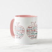 Beste ooit Red Apple leraar waardering kwaliteiten Mok (Voorkant links)