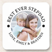 BESTE OOIT STEPDAD-foto gepersonaliseerd Bier Onderzetter (Voorkant)