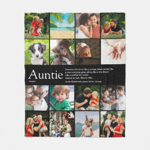 Beste Ooit Tante Tante Definitie Fotocollage Fleece Deken