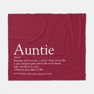 Beste Ooit Tante Tante Definitie Roodbruin Pret Fleece Deken