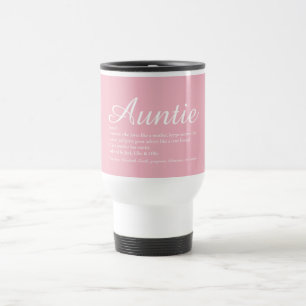 Beste Ooit Tante, Tante Definitie Script Roze Reisbeker