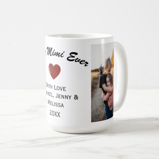 Beste ooit twee-foto grootouder koffie Mok (Voorkant rechts)