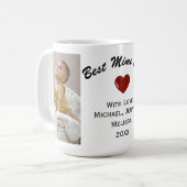 Beste ooit twee-foto grootouder koffie Mok (Voorkant links)