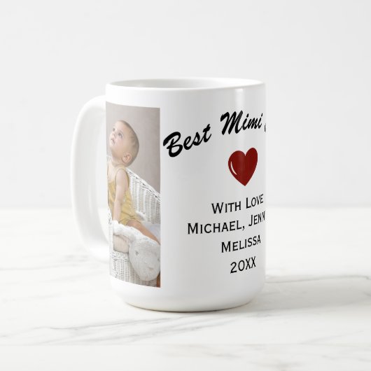 Beste ooit twee-foto grootouder koffie Mok (Voorkant links)