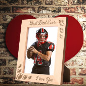 Beste ooit vader Football vaders dag cadeau laser Gegraveerde Lijstjes