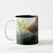Beste Ooit Zus Definitie Chic Script Foto Tweekleurige Koffiemok (Links)