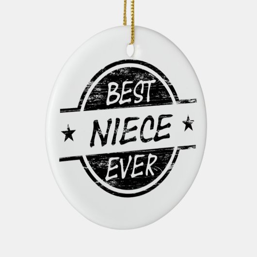 Beste ooit Zwarte Nicht Keramisch Ornament (Rechts)