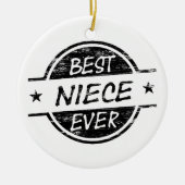 Beste ooit Zwarte Nicht Keramisch Ornament (Voorkant)