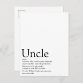 Beste Oom Aller Tijden, Oomdefinitie Briefkaart (Voorkant / Achterkant)